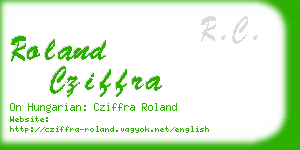 roland cziffra business card